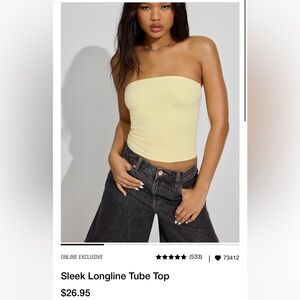 Yellow Garage Sleek Long Line Tube size medium NWT